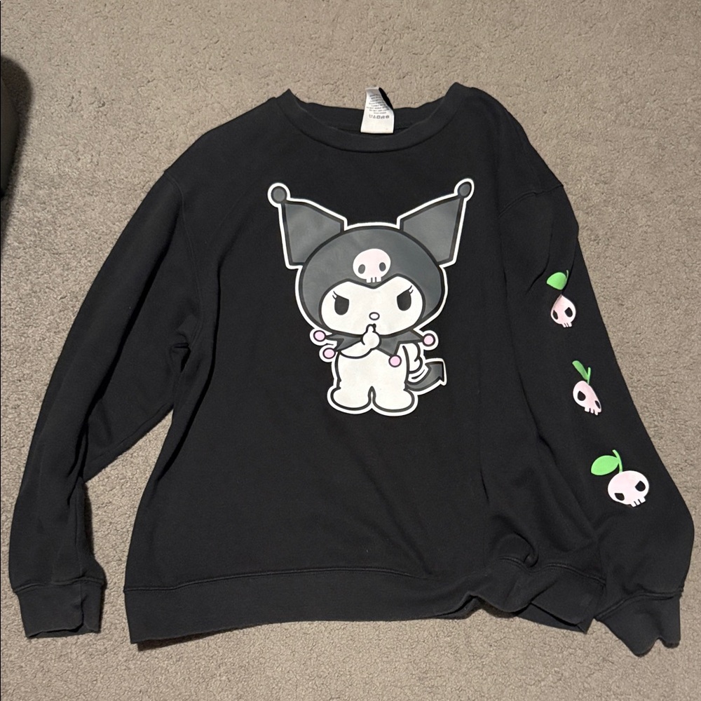 Sanrio Girls Black Kuromi Sweater